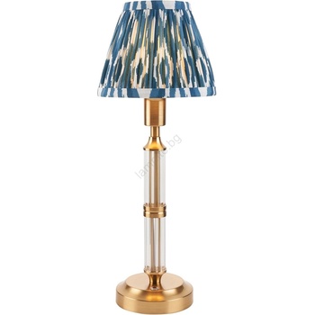 Endon Lighting 114846 - LED Димируема акумулаторна настолна лампа MORTON LED/1, 5W/5V месинг/син (EN0068)