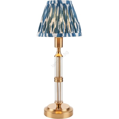 Endon Lighting 114846 - LED Димируема акумулаторна настолна лампа MORTON LED/1, 5W/5V месинг/син (EN0068)