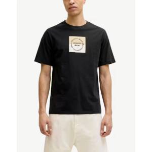 JACK & JONES Jorcatskills Square Branding Tee SSCN LN Black - magazinko