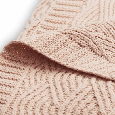 Jollein Deka pletená River Knit Pale Pink ružová