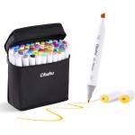 Ohuhu Oahu Art Markers Alcohol Marker Set-перманентни маркери, на алкохолна основа, комплект 80 цвята (‎Y30-80401-83)