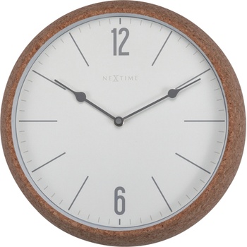 NeXtime Стенен часовник Cork бял (3509WI)