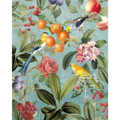 Komar Vliesová fototapeta Birds and Berries rozměry 200 x 250 cm