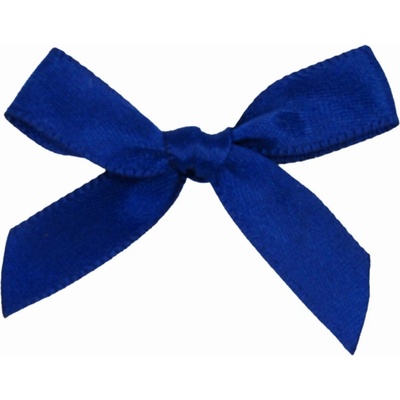 Saténová mašle 10 mm/5 cm x 3,5 cm (25 ks) tmavě modrá