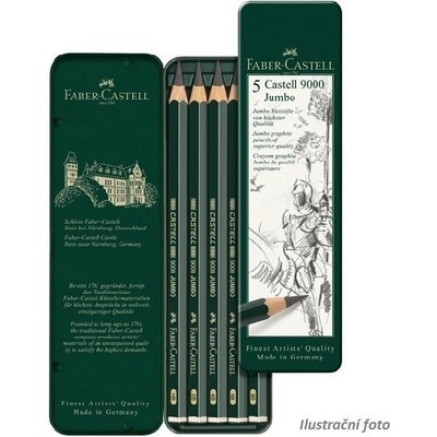 Faber-Castell 9000 grafitová tužka plechová krabička 5 ks – Zboží Živě