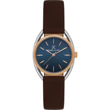 Daniel Klein DK. 1.14181-6 - дамски часовник, кварцов, 28 mm, син, кафява кожа