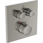 Ideal Standard Ceratherm Navigo квадратен вграден смесител за душ без тяло за вграждане Silver Storm (A7302GN)