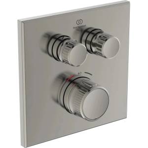 Ideal Standard Ceratherm Navigo квадратен вграден смесител за душ без тяло за вграждане Silver Storm (A7302GN)