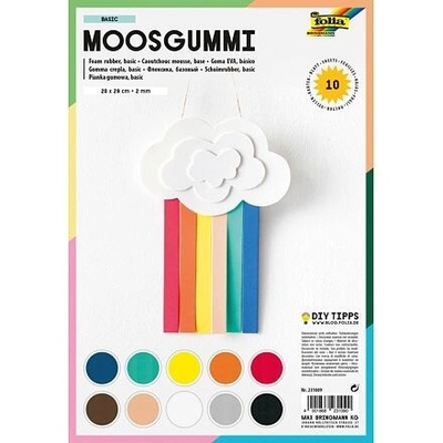 Folia - Max Bringmann Pěnovka Moosgummi - 20 x 29 cm - 10 barev