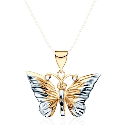 SAVICKI Висулка с пеперуда savicki: двуцветно злато