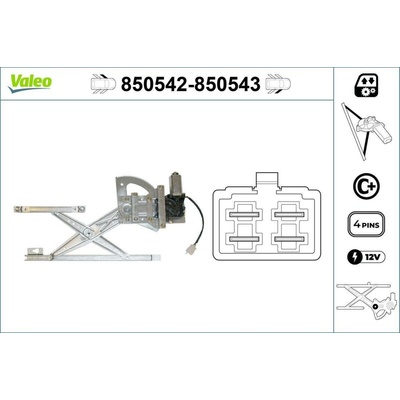Zvedací zařízení oken VALEO 850542