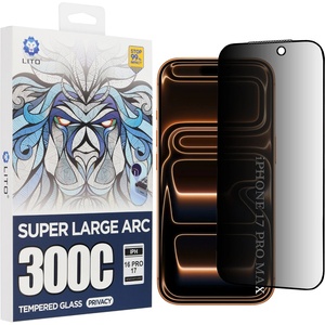 LITO Протектор за iPhone 17 Pro Max - Lito - D+ Max Privacy 300C - Черен