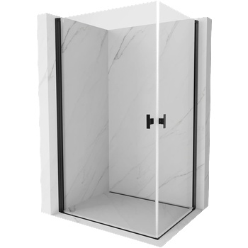 Mexen Mist-B Duo душ кабина с отваряща се врата 95 x 80 см, прозрачна, черна - 8A2-095-080-70-00 (8A2-095-080-70-00)