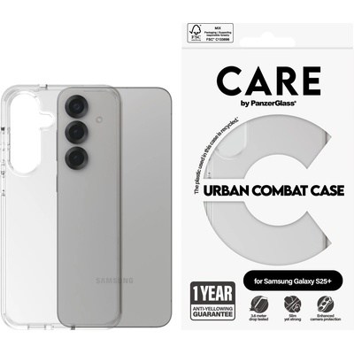 Panzer Гръб Care by PanzerGlass за Samsung Galaxy S25 Plus, Flagship Case, Urban Combat, Прозрачен