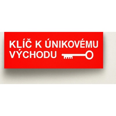 Traiva s.r.o Klíč k únikovému východu fotoluminiscenční Verze: Plast 150 x 50 mm tl. 0.5 mm - fotoluminiscenční - Kód: 00385