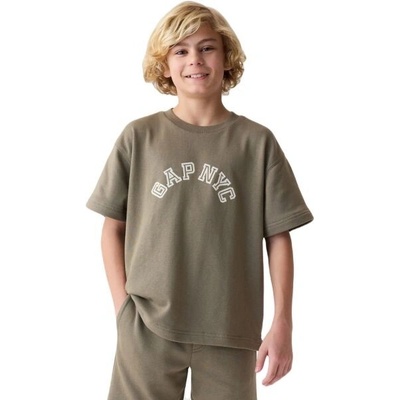 Gap FASHION LOGO Chlapecké tričko khaki