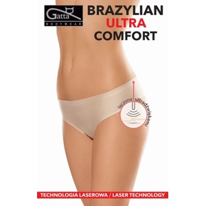 Gatta Bodywear Безшевни бразилиани, белиeh-53252-white - Черен, размер s