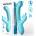Action Murly Triple Function G-Spot Rabbit Vibrator with Massaging Ball 3 Motors Tuquoise