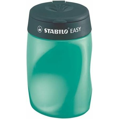 Strúhadlo, trojdierkové, so zásobníkom, pre pravákov, STABILO Easy, olejové zelené