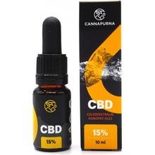 Cannapurna CBD olej CBD kapky 15% full spectrum 10 ml příchuť 1