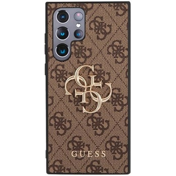 GUESS Гръб Guess PU 4G Metal Logo Case за Samsung Galaxy S23 Ultra - Кафяв