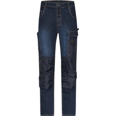 James & Nicholson pánské kalhoty JN875 Black Denim