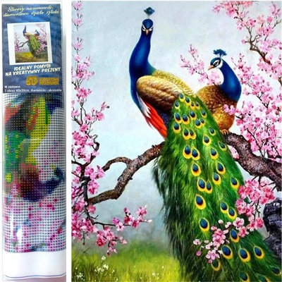 Norimpex - Puzzle Diamant painting: Peacocks 30x40cm - 1 - 39 piese