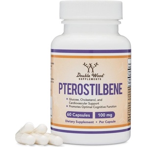 Double Wood Supplements Pterostilbene/ Птеростилбен, 100 mg, 60 капсули Double Wood (WU87 DW)