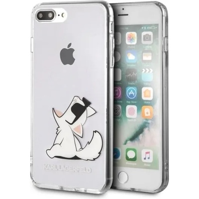 KARL LAGERFELD Луксозен Калъф за iPhone 8/7 Plus, Karl Lagerfeld Choupette Fun Case, Прозрачен (KLHCI8LCFNRC)