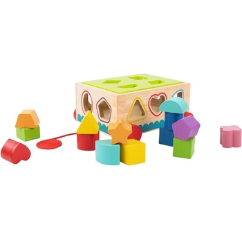 Tooky Toy Дървен сортер за дърпане th580 16 части (109505)