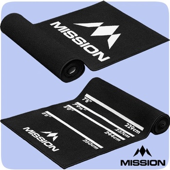 Mission Dart Mat Koberec k terči Black with Logo