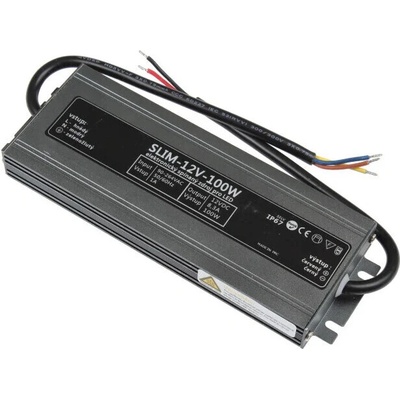 Ledshopik Voděodolný LED zdroj 12V 100W 8,3A IP67 SLIM