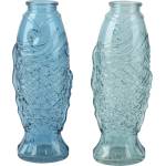 DECORIS ВАЗА СТЪКЛЕНА 835576 9.6х6.2х24.2см СИНЯ (835576)