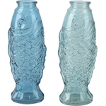 DECORIS ВАЗА СТЪКЛЕНА 835576 9.6х6.2х24.2см СИНЯ (835576)