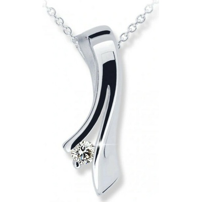 Cutie Jewellery prívesok z bieleho zlata so zirkónom Z6310 1796 40 10 X 2