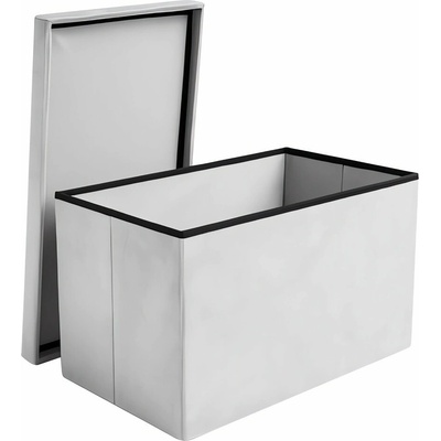 Ruhhy 25994 Taburet skládací látkový, 80 kg, 60 x 30 x 30 cm, světle šedá – Zboží Mobilmania