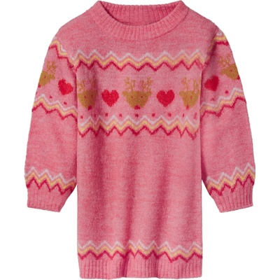 lupilu dívčí vánoční pletené šaty světle růžová – Zboží Dáma