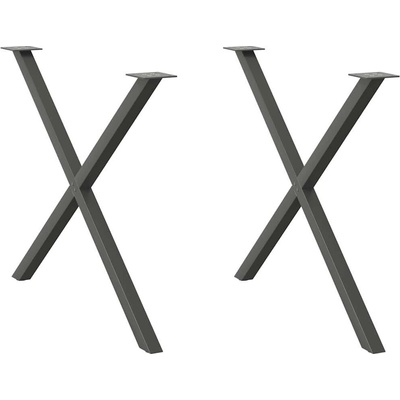 Omaxi 315861 Nohy k jídelnímu stolu ve tvaru X 2 ks antracitové 90 x 72-73 cm ocel