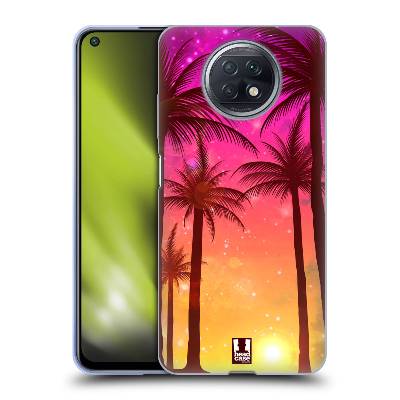 Plastový obal HEAD CASE na mobil Xiaomi Redmi Note 9T vzor Kreslený motiv silueta moře a palmy RŮŽOVÁ (Zadní kryt pro mobil Xiaomi Redmi Note 9T vzor Kreslený motiv silueta moře a palmy RŮŽOVÁ)