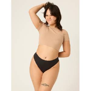 Modibodi Менструални бикини Modibodi Seamfree Hi-Leg Cheeky Moderate-Heavy Modibodi | Cheren | ЖЕНИ | XXS