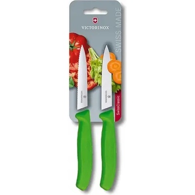 Victorinox Комплект два ножа за плодове и зеленчуци Victorinox Swiss Classic, 10 см, зелени (6.7796.L4B)
