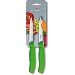 Victorinox Комплект два ножа за плодове и зеленчуци Victorinox Swiss Classic, 10 см, зелени (6.7796.L4B)