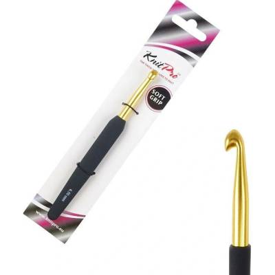 KnitPro Aluminium zlatý hliníkový háček s rukojetí 6,5mm