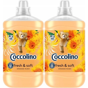 Coccolino Orange Rush aviváž Fresh & Soft 2 x 1,7 l 136 PD