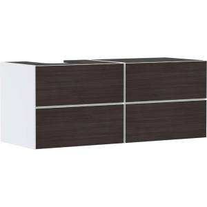 Hansgrohe Xevolos E - Шкафче за умивалник 137x56x55 см, 4 чекмеджета, матово бяло/тъмен дъб 54236730 (54236730)