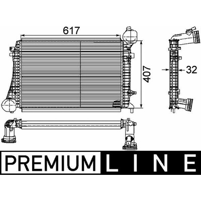 Chladič plniaceho vzduchu MAHLE ORIGINAL CI 166 000P (CI166000P)
