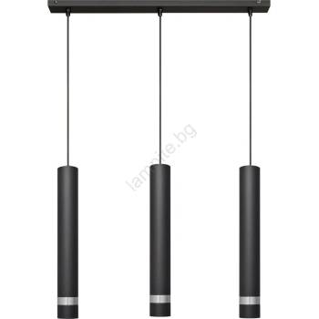 Helam LED Пендел TUBA 3xGU10/4, 8W/230V черен/хром (HE1089)