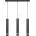 Helam LED Пендел TUBA 3xGU10/4, 8W/230V черен/хром (HE1089)