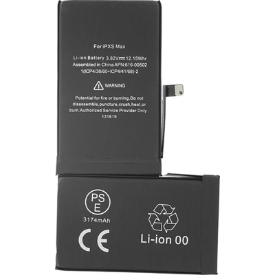 Apple (OEM) Батерия за Apple iPhone XS Max, оригинална (OEM), 3174 mAh, включена монтажна лента (12114)