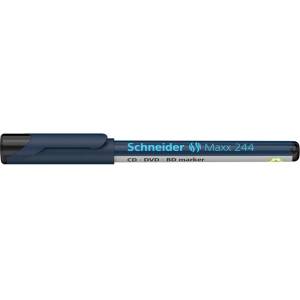Schneider Алкохолен маркер за CD/DVD, 0, 7 mm, SCHNEIDER "Maxx 244", черен 124401 (124401)